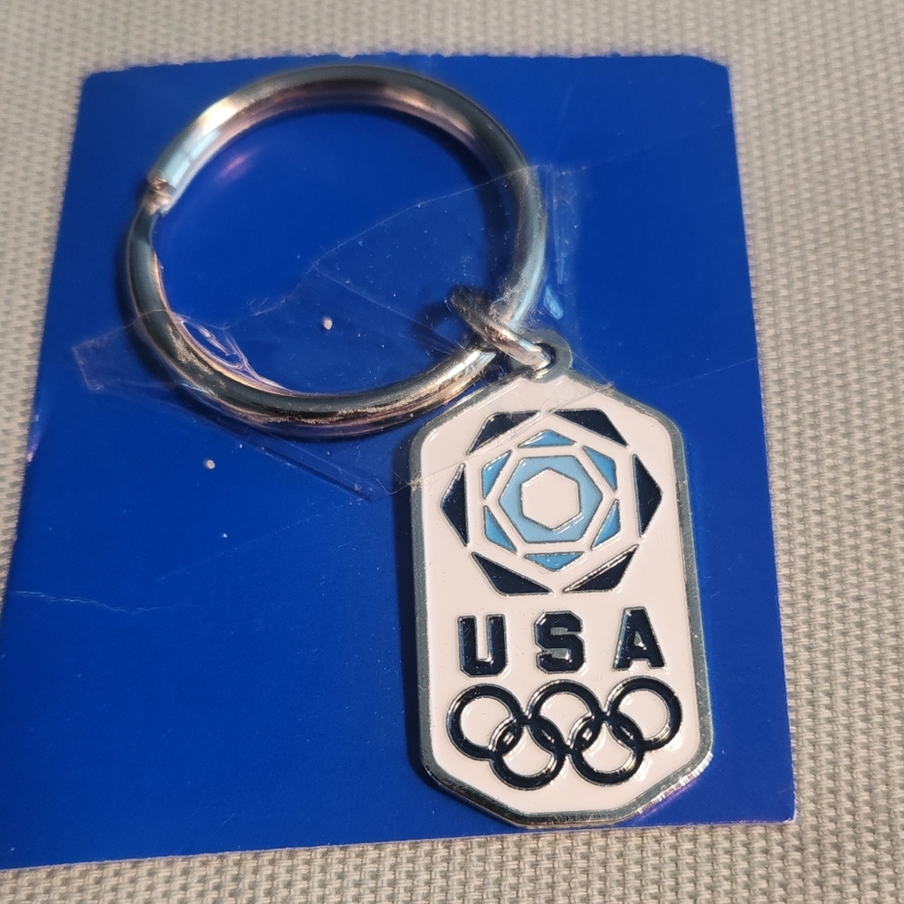 USA Olympic Key Ring Keychain Olympic Games Metal Aminco